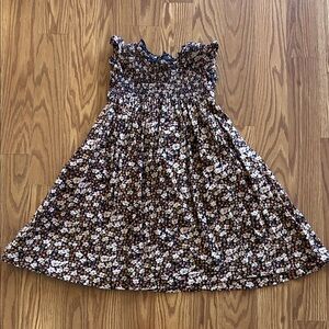 Pink Chicken Floral Kids Dress - Black and Pink